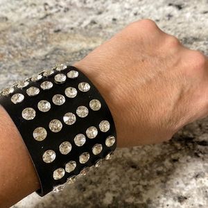 NWOT Black Moto Inspired Bracelet